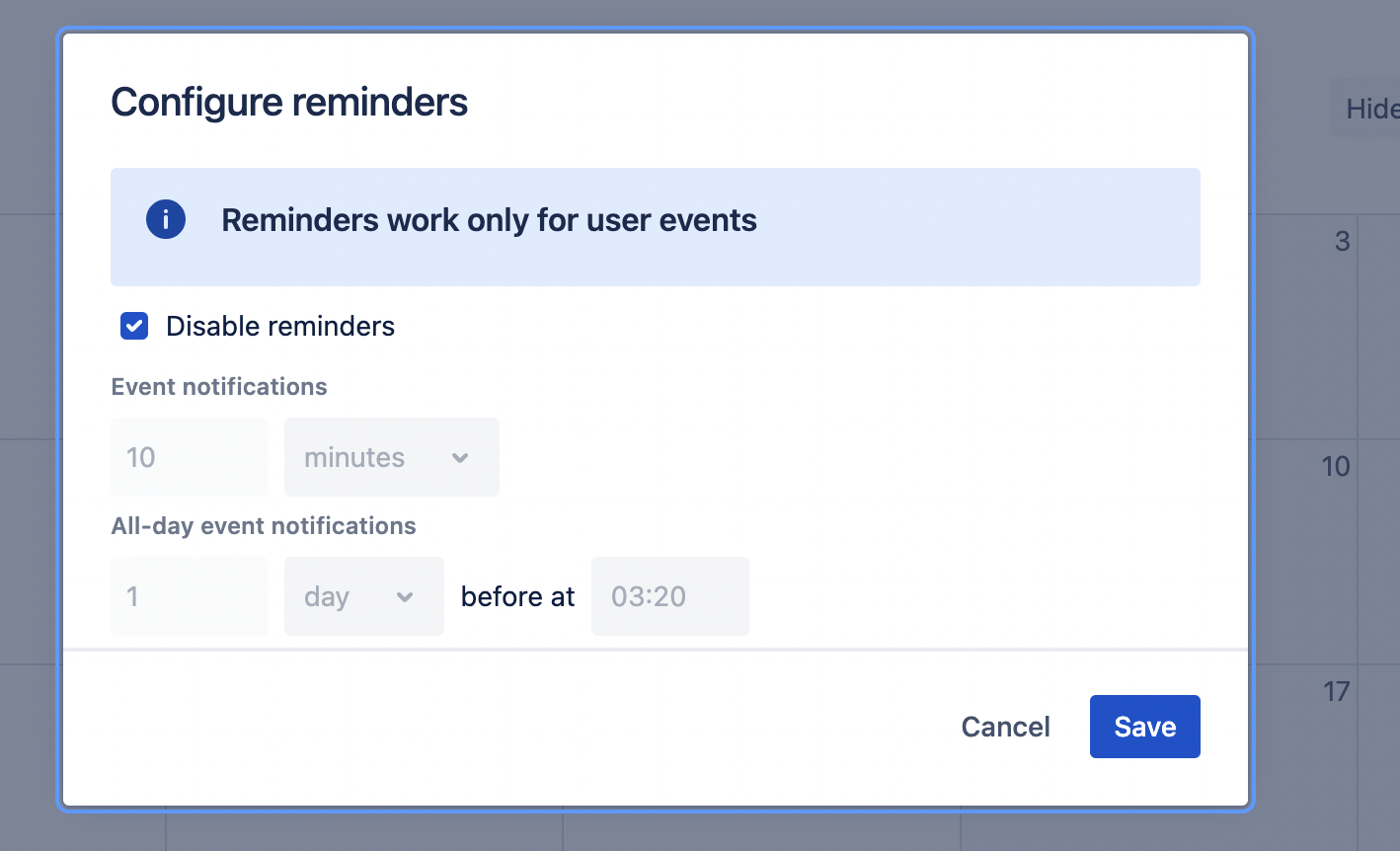 How To Turn Off Reminders For User Events How To Turn Off Reminders For User Events